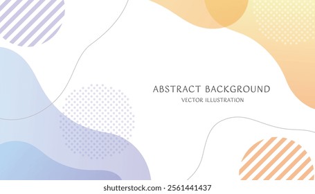 Background material of simple and abstract shapes made with pastel color gradations. 16:9 size vector illustration