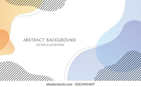 Background material of simple and abstract shapes made with pastel color gradations. 16:9 size vector illustration