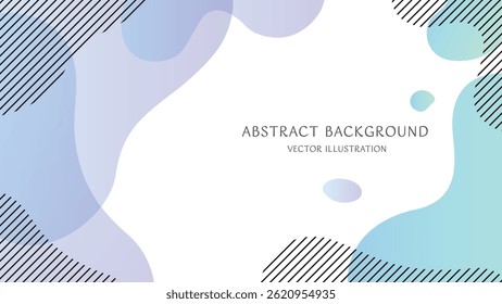 Background material of simple and abstract shapes made with pastel color gradations. 16:9 size vector illustration