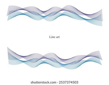 Hintergrundmaterial Beruhigend glatt gebogenes Rahmendesign wie eine klare Brise. Vektorgrafik