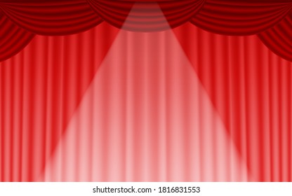 Background material for stage curtains in the spotlight
