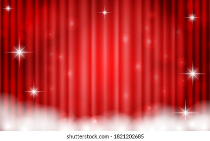 Background material for stage curtains in the spotlight