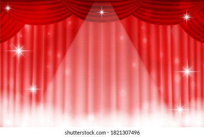 Background material for stage curtains in the spotlight