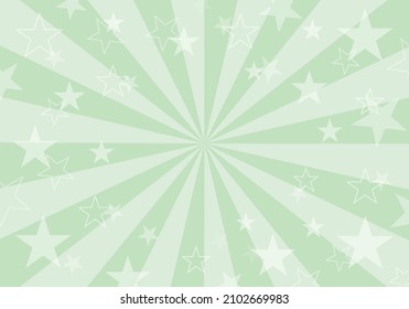 Background material of stars and radial concentrated lines (green)