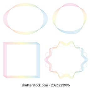 Background Material Stylish frame with line art drawn with multiple thin lines, design illustration set vector