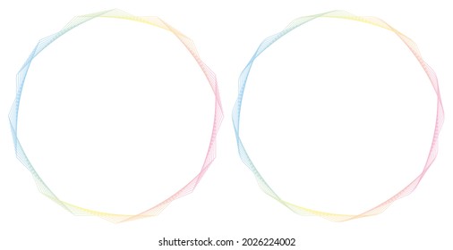 Background Material Stylish frame with line art drawn with multiple thin lines, design illustration set vector