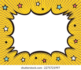 Background material with a thorny frame and concentration lines.