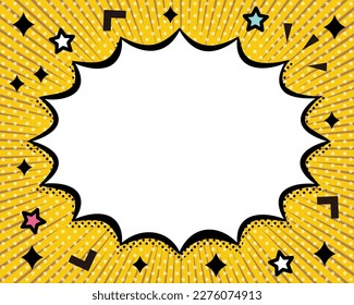 Background material with a thorny frame and concentration lines.