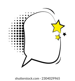 Background material of thorny speech bubbles and concentration lines. Vector illustration.
