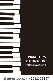 background material. Vector illustration data of a retro design of curved piano keys