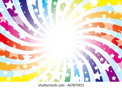 Background material wallpaper, rainbow colored linear vortex and stardust