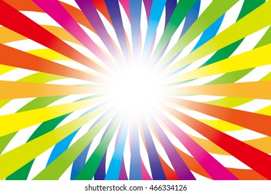 Background material wallpaper, rainbow colors of a centralized line