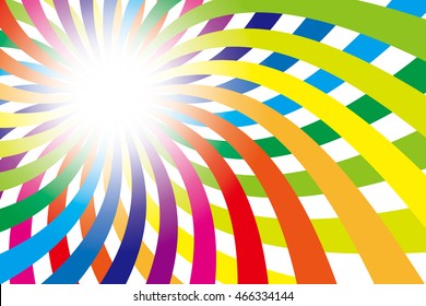 Background material wallpaper, rainbow colors of a centralized line