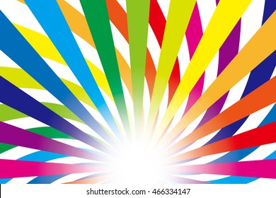 Background material wallpaper, rainbow colors of a centralized line