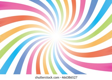 Background material wallpaper, swirl of rainbow colors of the straight line
