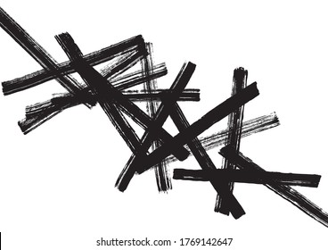 Background material written with a brush