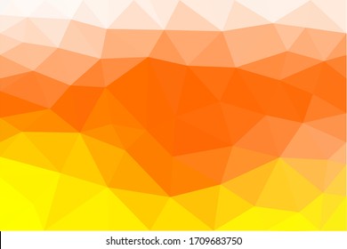 Background material : Yellow, Orange and white polygonal mosaic, for cover design background illustration and creative design templates