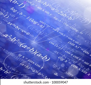 Background with mathematical formulas. Eps 10