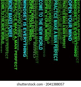 Background in matrix design, amazing quotes, creative style, vector illustrator