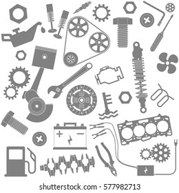 background. Mechanics. Car service.