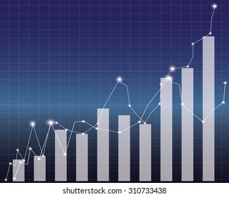 Background media blue image with digital graphs