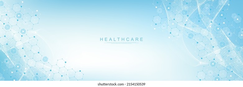 background, medical, healthcare, health, technology, abstract, science, concept, pharmacy, blue, vector, scientific, template, dna, banner, design, future, illustration, tech, data, biology, biotechno