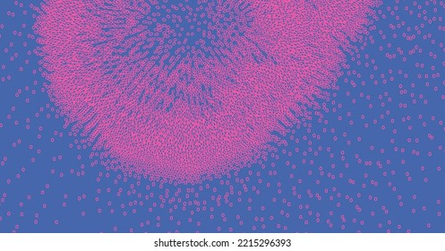 Antecedentes en medicina, ciencia, tecnología o educación. Matriz con partículas dinámicas. Diseño abstracto de cuadrícula. Ilustración vectorial con efecto dinámico.
