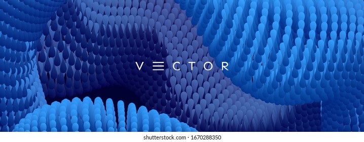 Background for medicine, science or technology. Molecular vector illustration with dynamic effect.