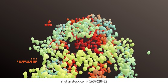 Background for medicine, science or technology. Vector illustration with dynamic effect.