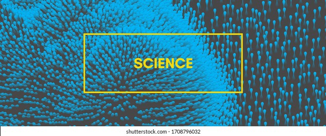 Hintergrund für Medizin, Wissenschaft oder Technologie. Vektorillustration mit dynamischem Effekt.