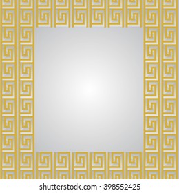 Background with medieval  Greek  ornament. Background for presentation, flyer or brochure. Greeting card abstract Background geometric pattern. Vector illustration.