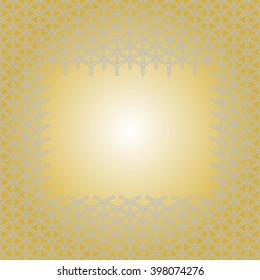 Background with medieval Japanese ornament. Background for presentation, flyer or brochure. Greeting card abstract Background geometric pattern. Vector illustration.