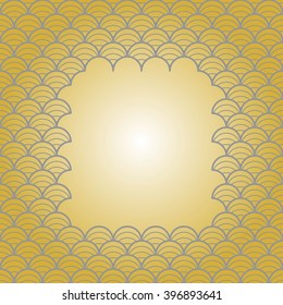 Background with medieval Romanesque ornament. Background for presentation, flyer or brochure. Greeting card abstract Background geometric pattern. Vector illustration. 
