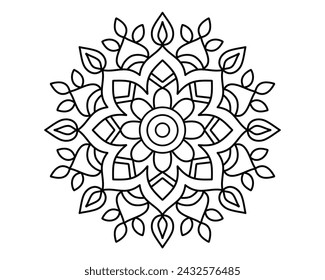 background for meditation poster, simple mandala design