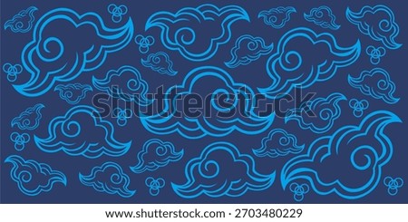 background with mega mendung batik motif