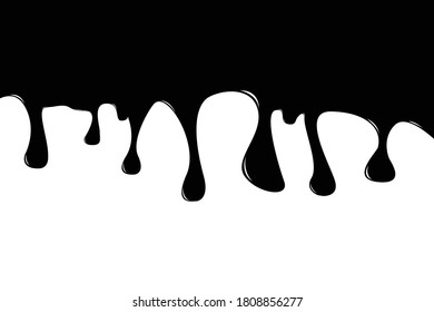 Black Paint Dripping Abstract Blob White Stock Vector (Royalty Free ...