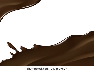  El fondo de la salsa de chocolate fundido.