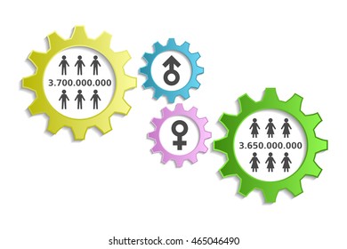 background lot of men and women