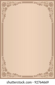 background for menu with frame