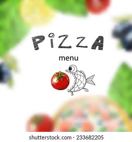 Background for the menu of pizza