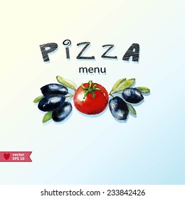 background for the menu of pizza