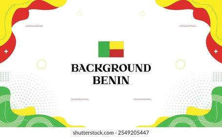 Background mephis benin abstrack wave color flag benin 
