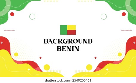 Fondo mephis benin abstrack wave color bandera benin 