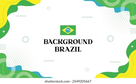 Background mephis brazil abstrack wave color flag brazil 