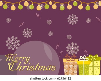 background for merry christmas celebration, vector illustration