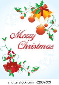 background for merry christmas celebration, vector illustration