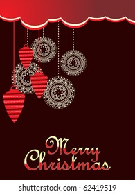 background for merry christmas celebration, vector illustration