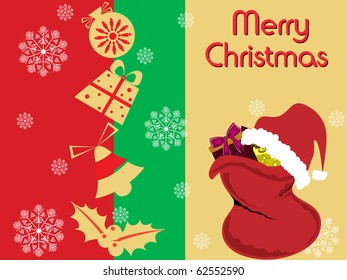 background for merry christmas celebration, vector illustration