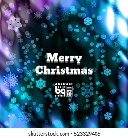 Background Merry Christmas. Flash light rainbow. Vector illustration. Bokeh effect. Colorful gradient. Abstract design