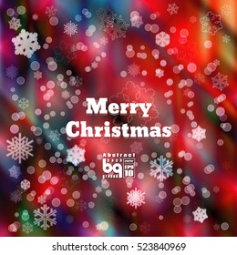 Background Merry Christmas. Flash light rainbow. Vector illustration. Bokeh effect. Colorful gradient. Abstract design